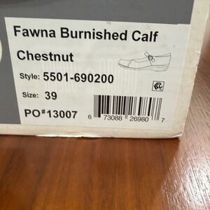 Dansko Fawna Burnished Calf Mary Jane Mules - Chestnut UNWORN